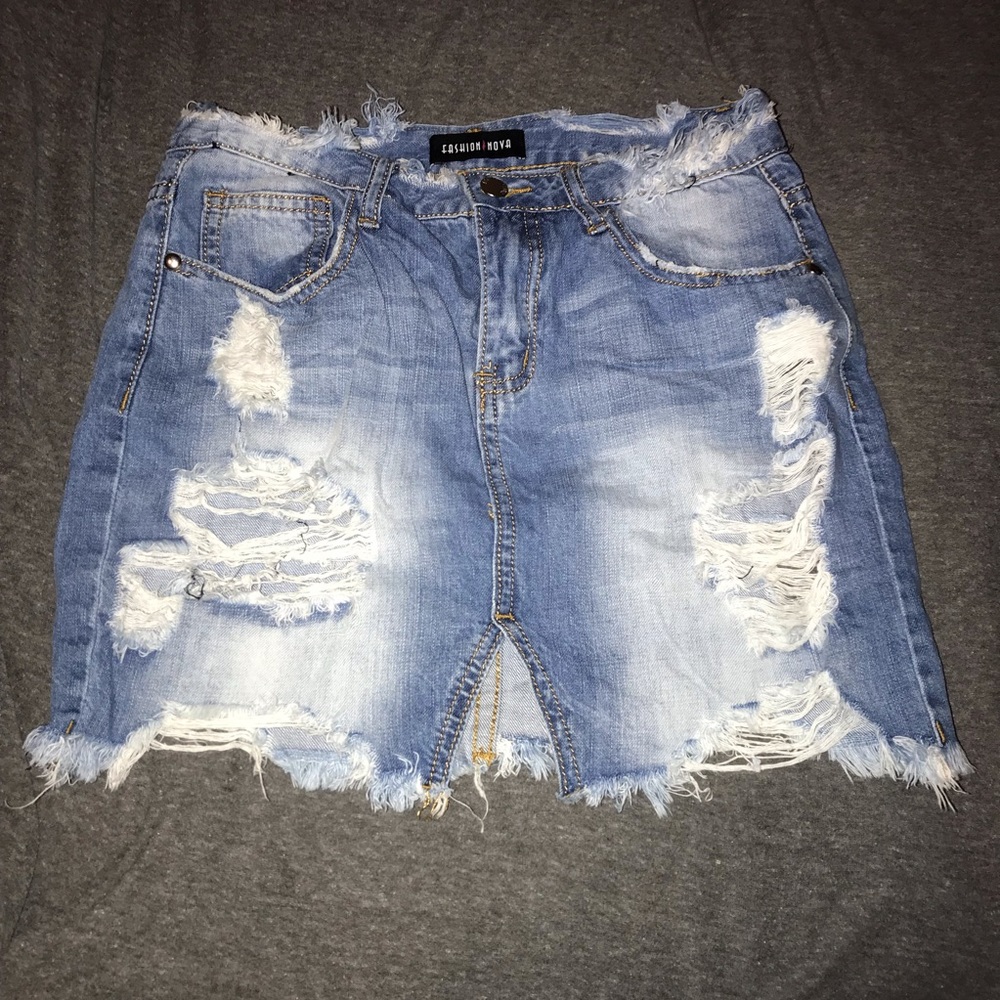 Fashion Nova Jean Skirt